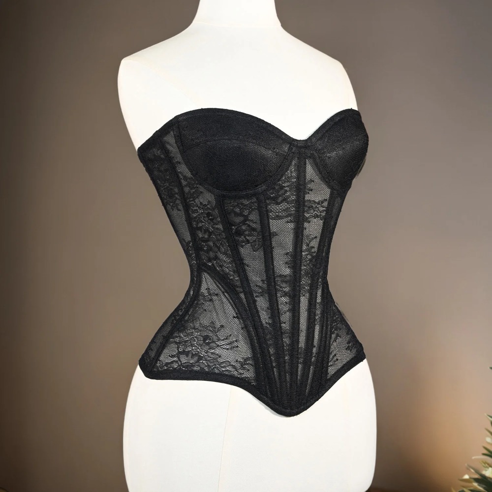 Women Mesh Corset Busiter Over - Boning Corset Steel ulasan dan harga