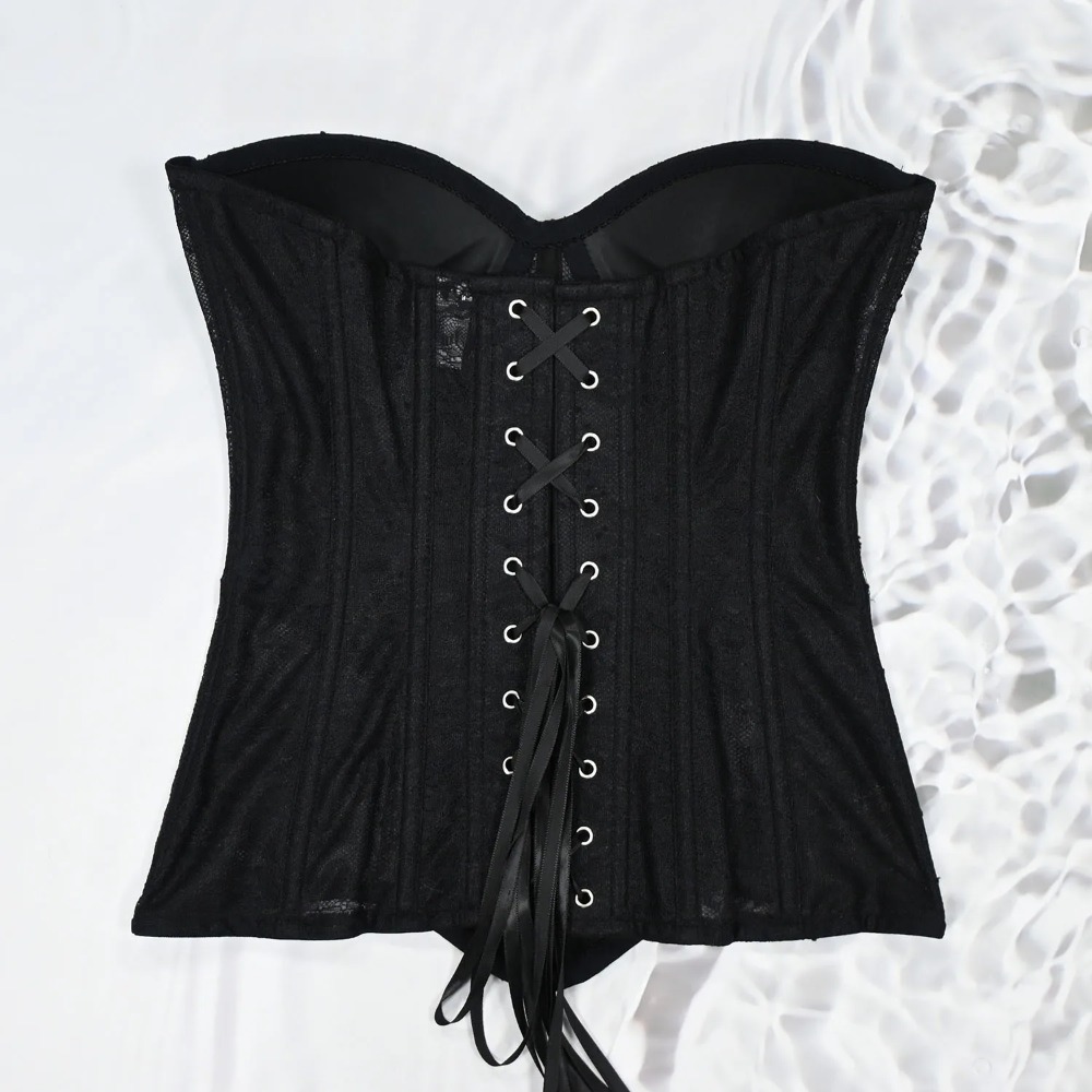 Women Mesh Corset Busiter Over - Boning Corset Steel ulasan dan harga