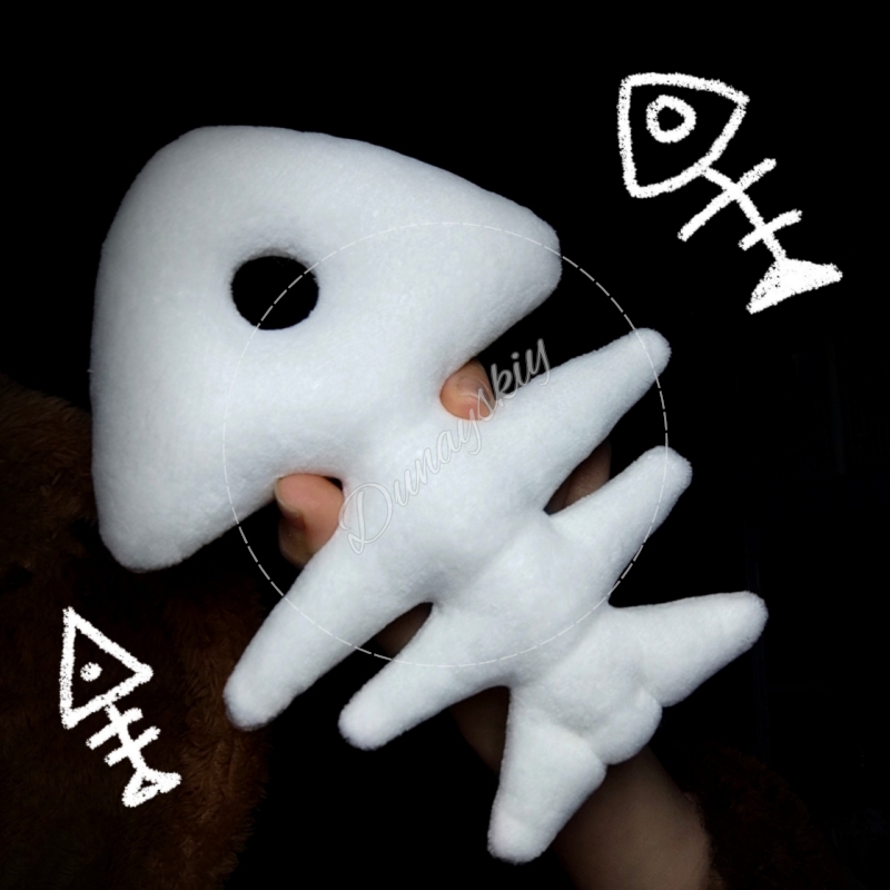 Plush Fishbone Keychain For Fu - Fishbones Cosplay Prop ulasan dan harga