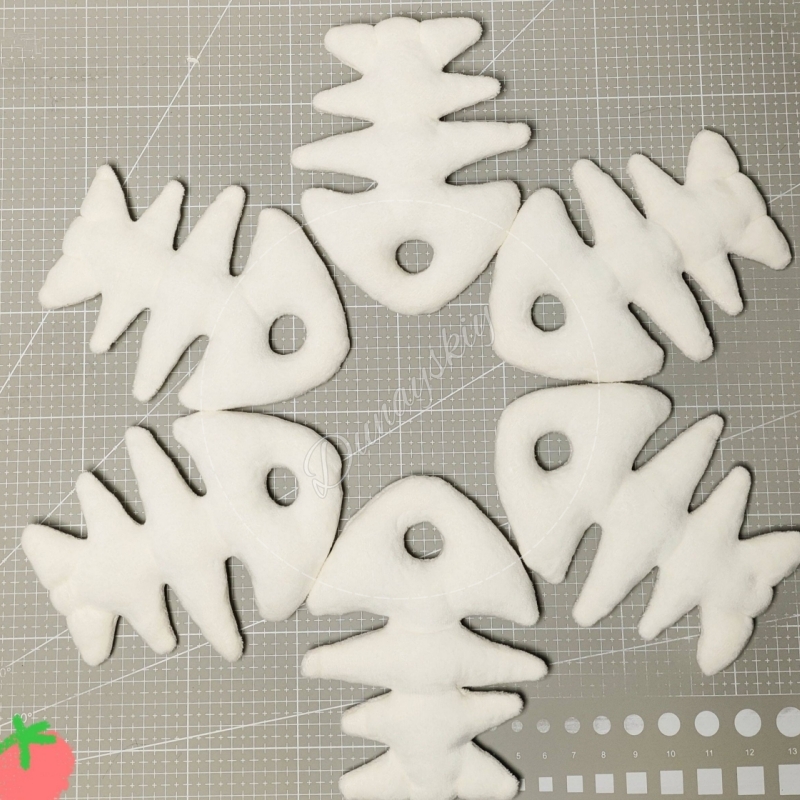 Plush Fishbone Keychain For Fu - Fishbones Cosplay Prop ulasan dan harga