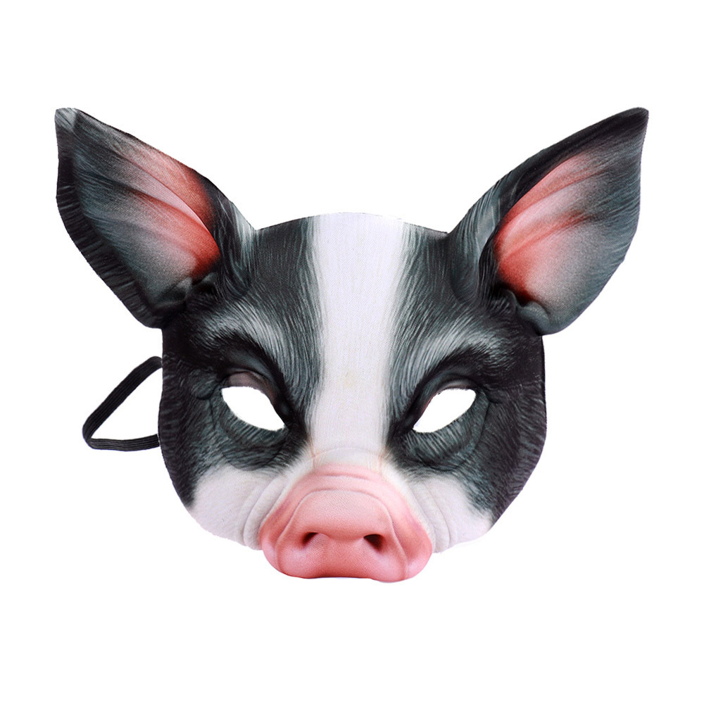 Realistic Animal Half Face Mas - Cosplay Prop Pattern ulasan dan harga