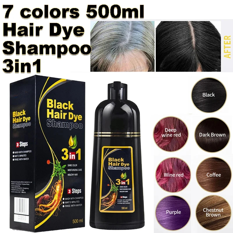 Black Hair Dye Shampoo 3 In 1  - Hair Spray Color ulasan dan harga
