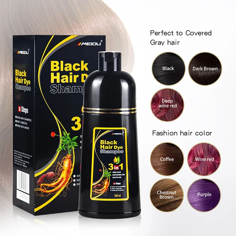 Black Hair Dye Shampoo 3 In 1  - Hair Spray Color ulasan dan harga