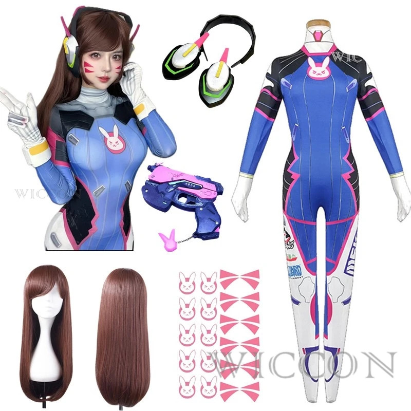2025 11 Anime Woman Jumpsuit T - Dva Cosplay Prop ulasan dan harga