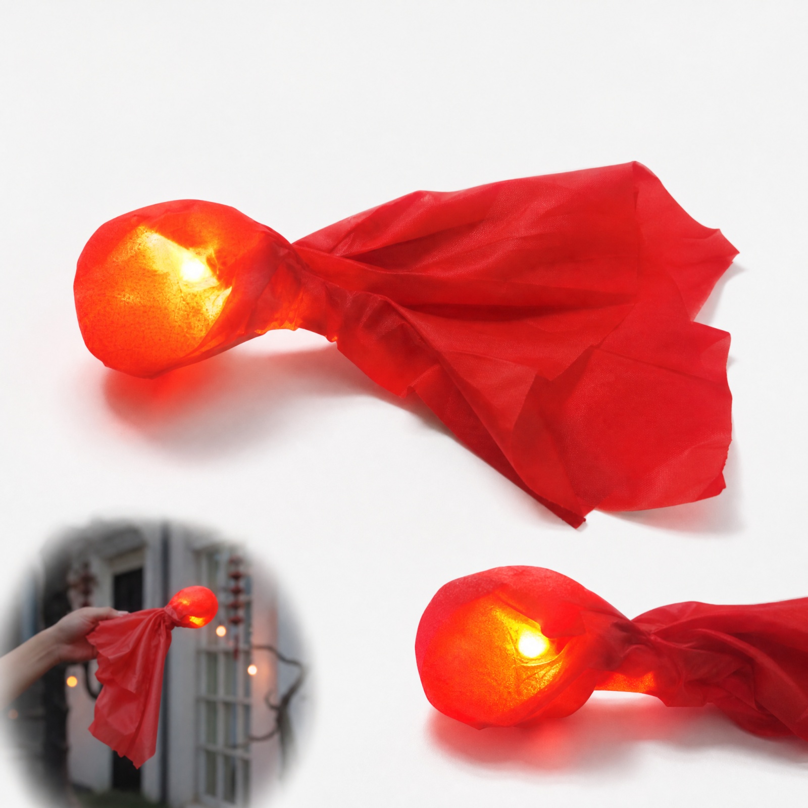 Halloween Hanging Floating Fir - Cosplay Fireball Prop ulasan dan harga
