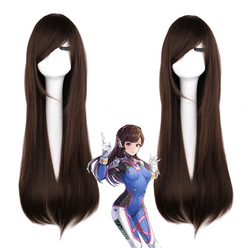Cosplay Wig Anime Game Overwat - Dva Cosplay Prop ulasan dan harga