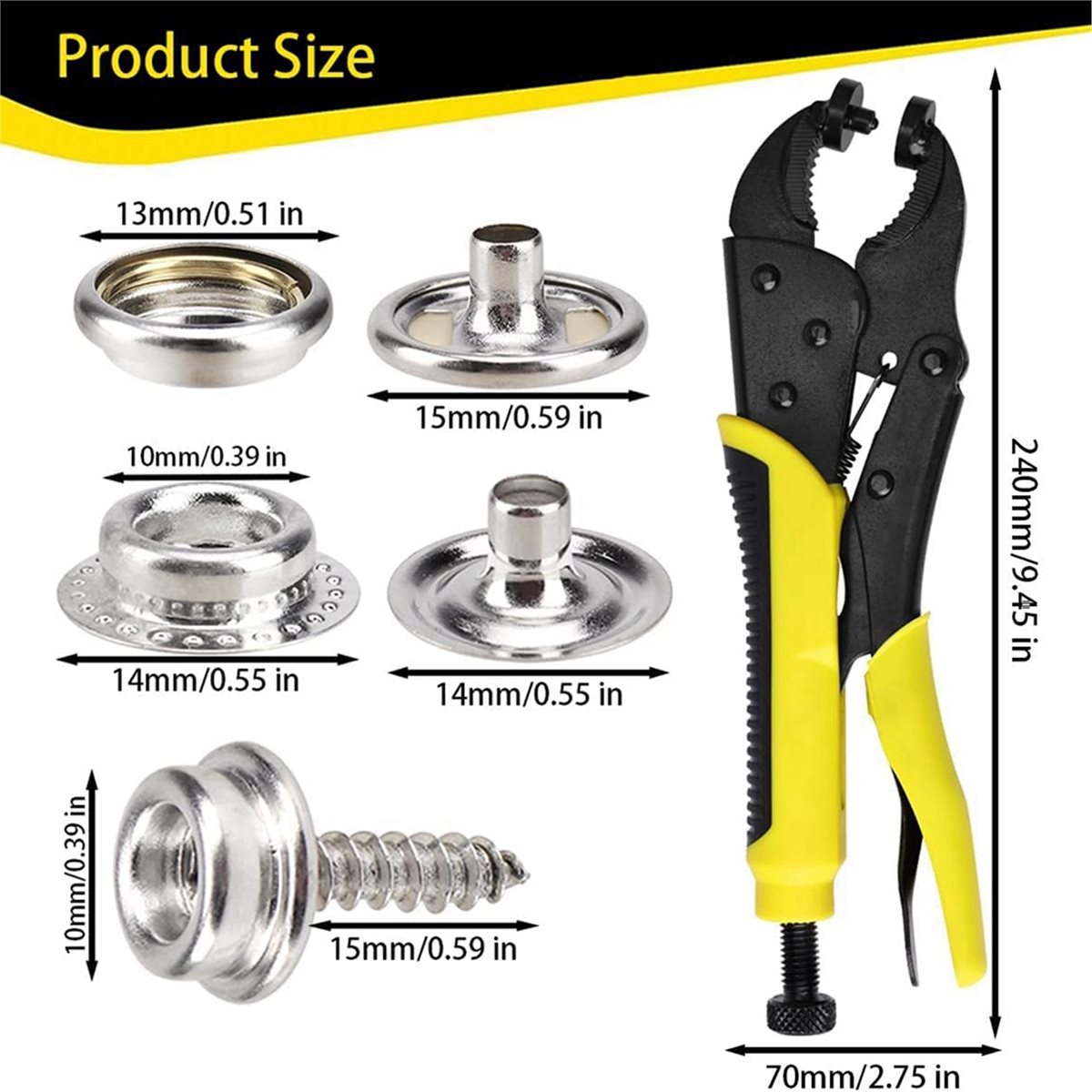 【AT48】 NEW Heavy Duty Snap Fas - Snap Plier Setter ulasan dan harga