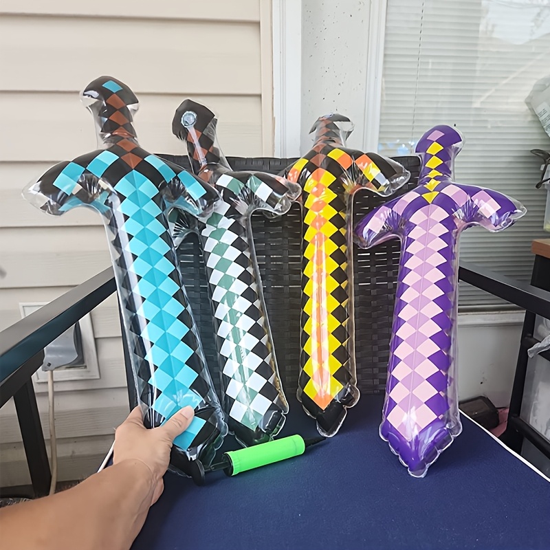 3Pcs Pixel Style Inflatable Sw - Cosplay Prop Dagger ulasan dan harga