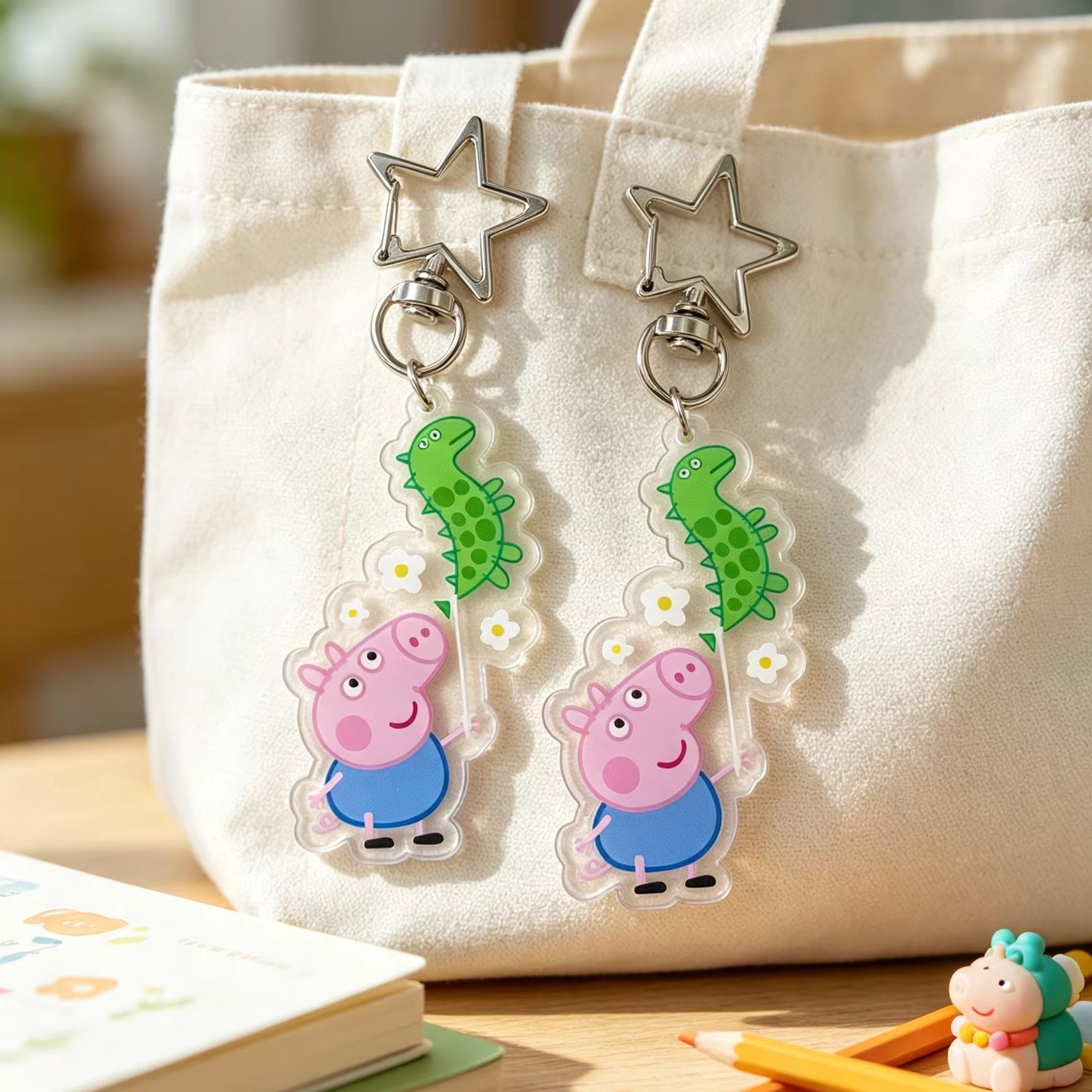 Peppa Pig George Acrylic Figur - Cosplay Prop Diy ulasan dan harga